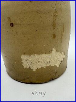 Antique Salt Glazed Stoneware J Fisher Lyons NY Beehive Whiskey Crock Jug