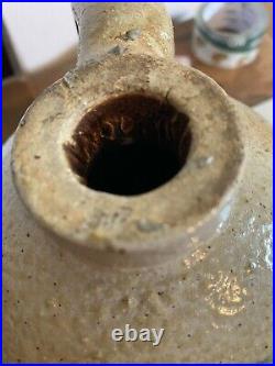 Antique Salt Glazed Stoneware Jug Cobalt Blue Tornado Ohio Tuscarawas County