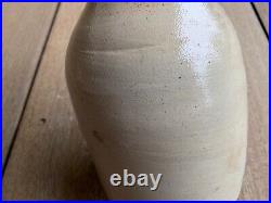 Antique Salt Glazed Stoneware Jug Taupe Beige Gray withtinge of Orange Rust Color