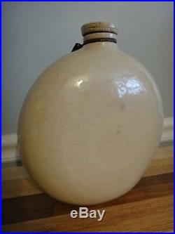 Antique Salt Glazed Stoneware Jug The PIlgrim Hot Water Bottle Early Advertising