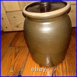 Antique Salt Wash Glazed Stoneware Pottery Crock 8 Beautiful Colors RARE