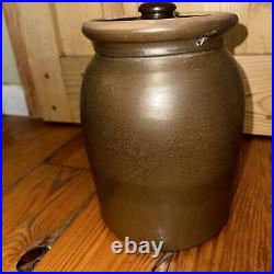 Antique Salt Wash Glazed Stoneware Pottery Crock 8 Beautiful Colors RARE