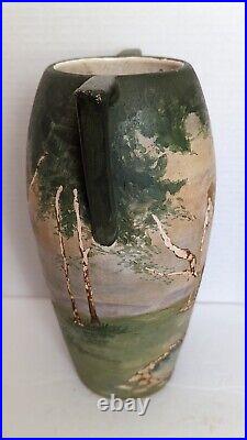 Antique San Juan Meyer Pottery Vase San Antonio Texas Folk Art Primitive J H