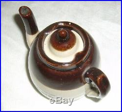 Antique Sherwood Miniature Stoneware Jas Van Dyk Tea Importer Advertising Teapot