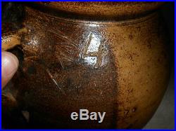 Antique South Alabama Pottery Stoneware 4 Gal Ovoid Storage Jar Signed
