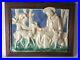 Antique_St_Francis_with_Deer_Christian_Art_Pottery_Framed_Stoneware_Tile_Plaque_01_zifa