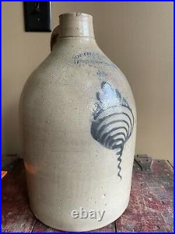 Antique Stoneware #2 Tornado Jug Ottman Bros, Fort Edward NY