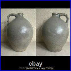 Antique Stoneware 3 Gallon Salt Glazed Ovoid Jug