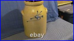 Antique Stoneware 4 Gallon Butter Churn c. 1890