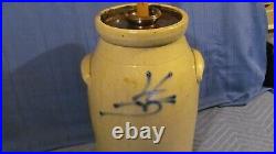 Antique Stoneware 4 Gallon Butter Churn c. 1890