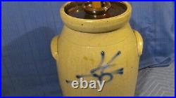 Antique Stoneware 4 Gallon Butter Churn c. 1890