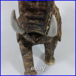 Antique Stoneware Asian Pottery Arhat Buddha Riding Elephant Figurine