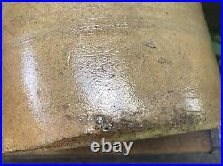Antique Stoneware Crock Honey Tan Salt Glaze One Gallon Primitive Pickling