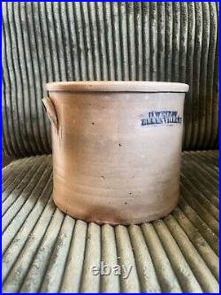 Antique Stoneware D. Weston Ellenville Ny Salt Glaze Crock 8