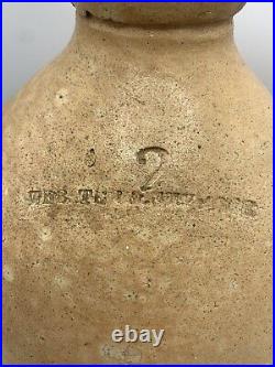 Antique Stoneware Earthenware Primitive #2 Whiskey Jug Salt Glaze 14