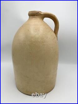 Antique Stoneware Earthenware Primitive #2 Whiskey Jug Salt Glaze 14