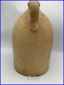 Antique Stoneware Earthenware Primitive #2 Whiskey Jug Salt Glaze 14