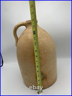 Antique Stoneware Earthenware Primitive #2 Whiskey Jug Salt Glaze 14