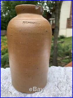 Antique Stoneware Jar Stamped B. C. Milburn from Alexandria Virginia mid 1800s