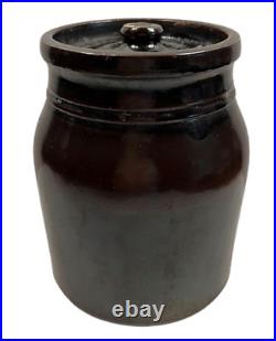 Antique Stoneware Jar with ORIGINAL LID