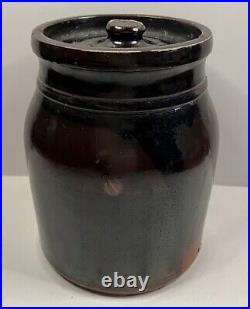 Antique Stoneware Jar with ORIGINAL LID