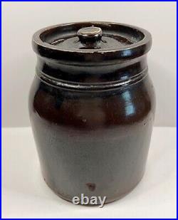 Antique Stoneware Jar with ORIGINAL LID