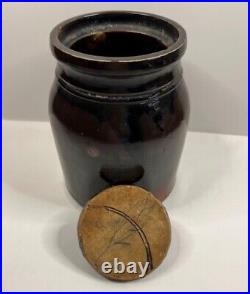 Antique Stoneware Jar with ORIGINAL LID