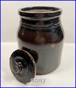 Antique Stoneware Jar with ORIGINAL LID