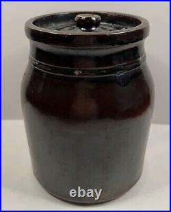 Antique Stoneware Jar with ORIGINAL LID