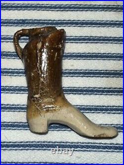 Antique Stoneware Miniature Rare Boot Jug