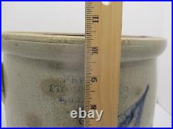 Antique Stoneware Ottman Bro's Fort Edward NY Crock 3 Gal Blue Cobalt Salt Glaze