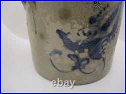 Antique Stoneware Ottman Bro's Fort Edward NY Crock 3 Gal Blue Cobalt Salt Glaze