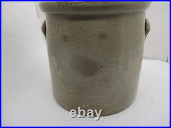 Antique Stoneware Ottman Bro's Fort Edward NY Crock 3 Gal Blue Cobalt Salt Glaze