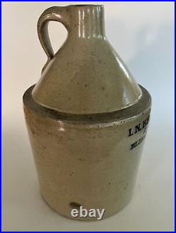 Antique Stoneware Pottery I. N. Heller & Co, Elizabeth NJ Jug Crock