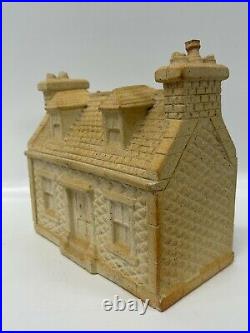 Antique Stoneware Pottery Money Box circa 1840 salt glaze Scottish Croft Cottage