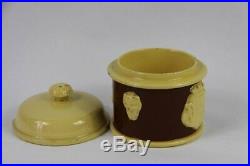 Antique Stoneware Terrine Pots, Collection of 3, 1800s Earthenware, Crock Pots