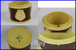 Antique Stoneware Terrine Pots, Collection of 3, 1800s Earthenware, Crock Pots