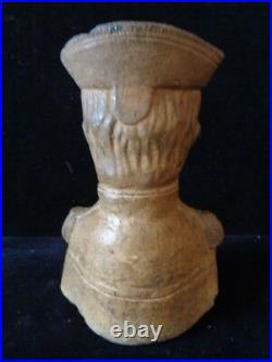 Antique Stoneware Toby Jug Kiln Mold Duke Of Wellington, Folk Art Primitive