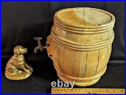 Antique Stoneware crock canteen Whiskey barrel cask Unusual Rare