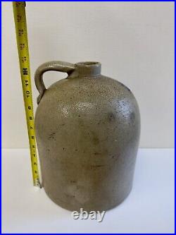 Antique Stoneware jug Salt Glaze 13 Turkey Drip