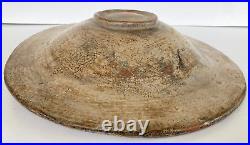 Antique Stonware Glazed Handcrafted Large Plate / Dish 12 with Raining Frog