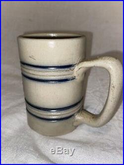 Antique Strohs Beer Stoneware Mug Stein Detroit Michigan Whites Pottery Utica