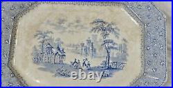 Antique T. J. And J Mayer Longport Rare Garden Scenery Platter Beautiful Boarder