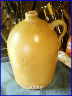 Antique Texas Meyer Pottery 2 Gallon Mustard Color Jug