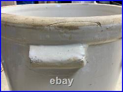 Antique UHL Pottery Co Acorn Wares Indiana 10 Gallon Stoneware Crock
