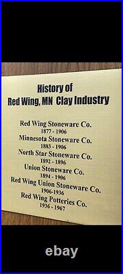 Antique Union Stoneware Company Red Wing 20 Gallon Crock Birch Leaves Design
