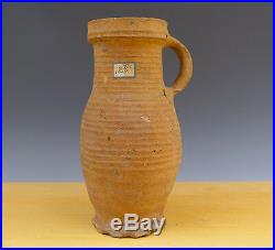 Antique Very Early German/Rhineland Koln Pottery/ Proto Stoneware Jug Circ 1250