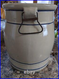 Antique Vintage 5 Gal. Stoneware Water Cooler Possibly Red Wing Stoneware