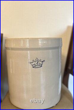 Antique Vintage Crown Ransbottom 4 Gallon Crock Stoneware Pottery