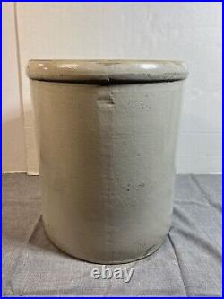 Antique Vintage Horseshoe Stoneware Crock 10 Gallon Stamped Lovely Condition